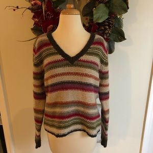 Sundance lambswool sweater medium multi color